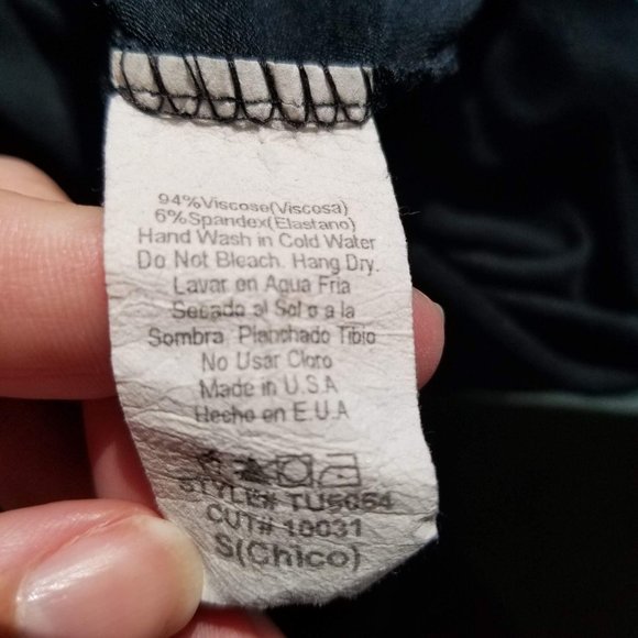 Papaya / Small / Black Ruffle Key Hole Front Tank - Picture 2 of 5